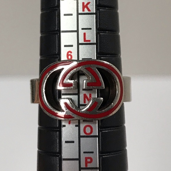GUCCI Interlocking GG Silver Ag925 Ring- US 6.5 ❤️ - Picture 1 of 15
